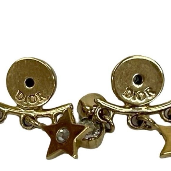 Christian Dior Revolution faux pearl earrings gold 23242